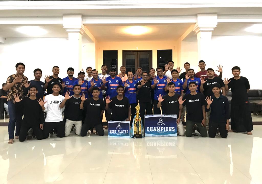 Tim Futsal Cascado saat datangi kediaman HML, Rabu (11/01/2023) malam